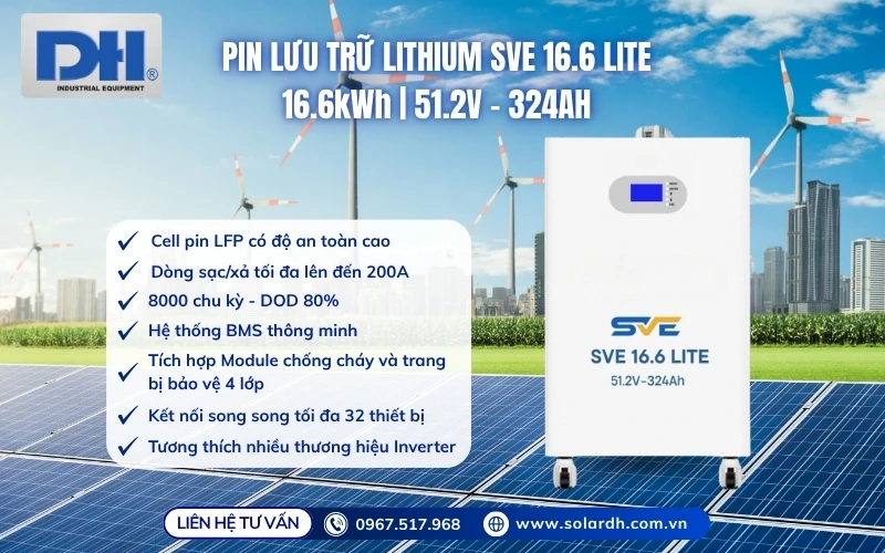 Tính năng nổi bật pin SVE 51.2V 314Ah