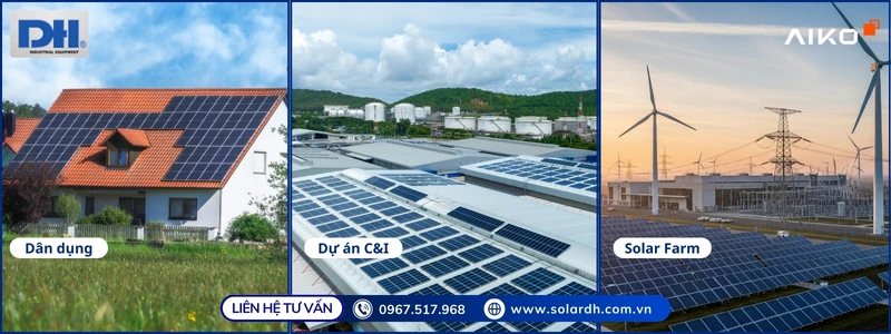 Ứng dụng Aiko Solar 670W
