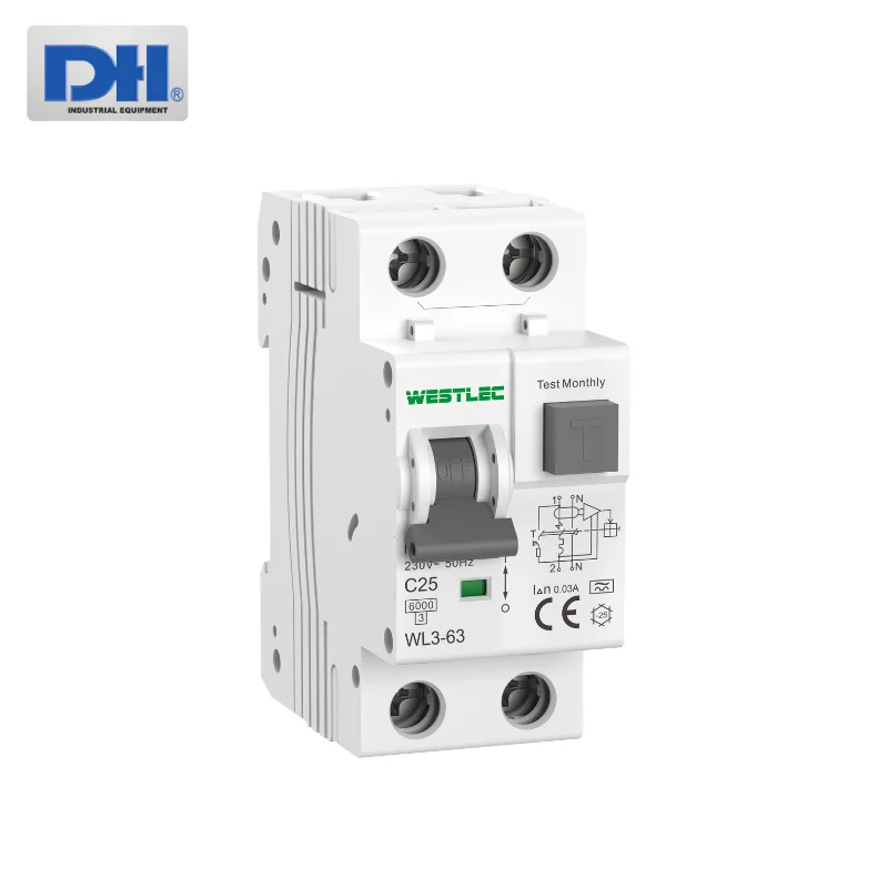 RCBO Westlec WL3-63 thiết kế nhỏ gọn lắp trên thanh DIN 35mm