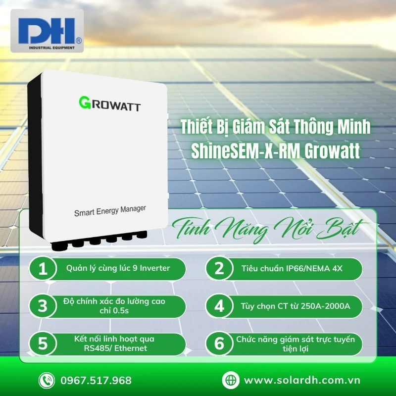 Tính năng nổi bật ShineSEM-X-RM Growatt