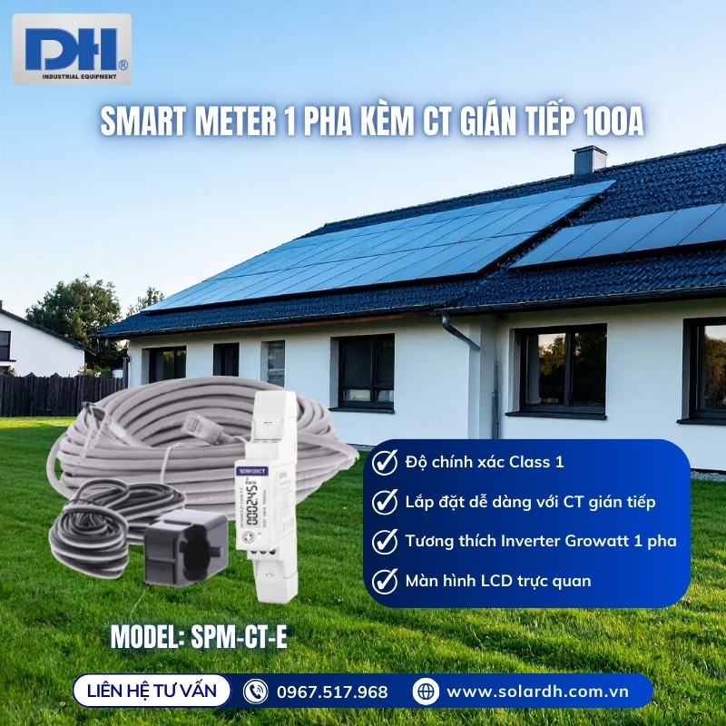 Tính năng nổi bật của Meter kèm CT gián tiếp 100A