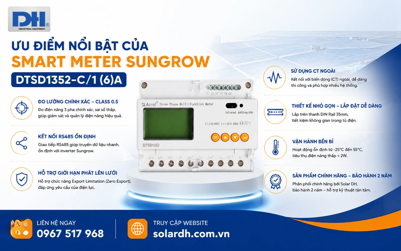 Ưu điểm nổi bật Meter DTSD1352-C/1 (6)A