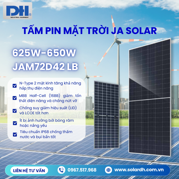 Các ưu điểm của tấm Pin mặt trời JA Solar