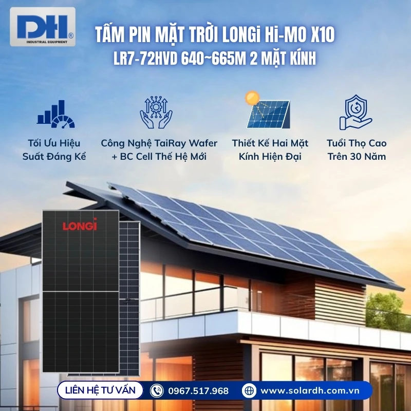 Tính năng nổi bật LONGI Hi-MO X10 2 mặt kính