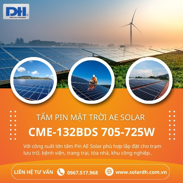 Ứng dụng của tấm Pin AE Solar 705W