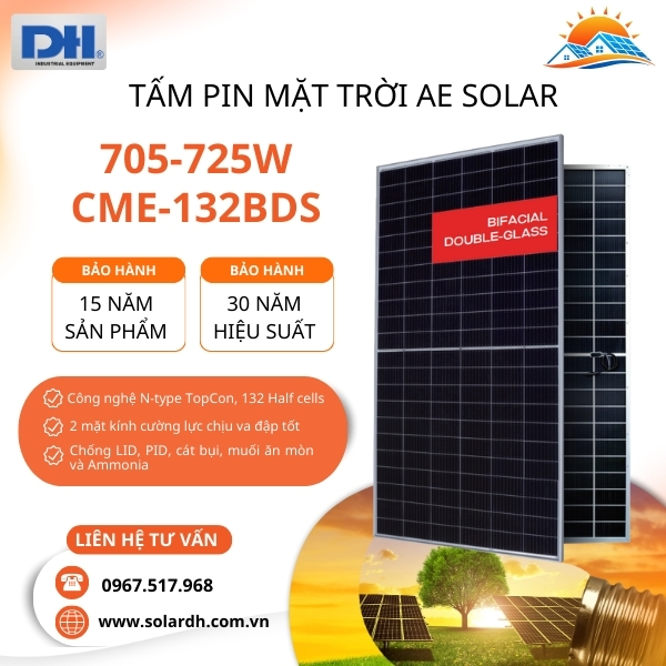 Các ưu điểm nổi bật của tấm Pin AE 705W