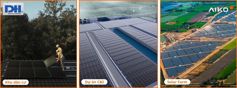 Ứng dụng tấm pin Aiko