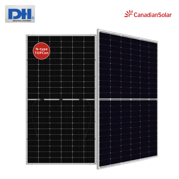 Tấm Pin mặt trời Canadian 630W 2 mặt kính