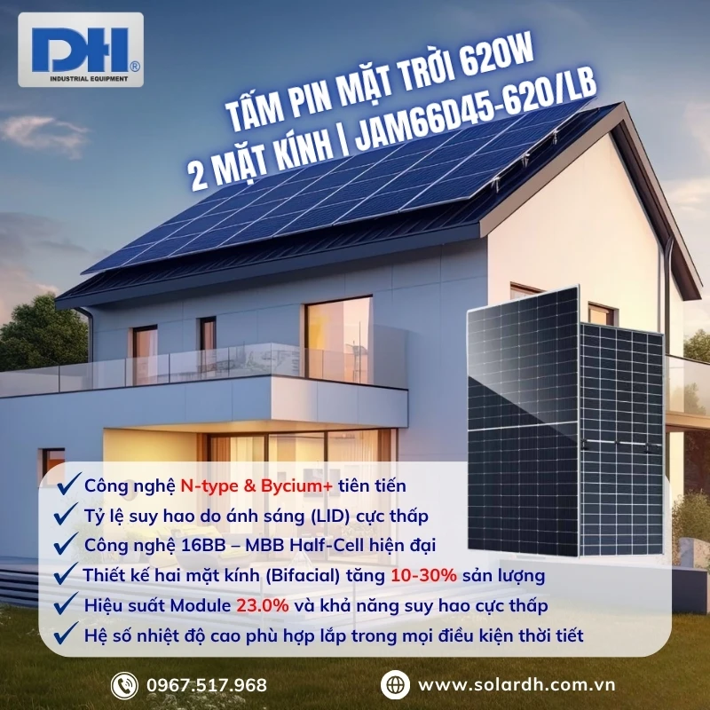 Tính năng nổi bật pin JA 620W