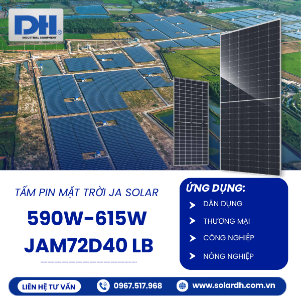 Ứng dụng của tấm Pin JA Solar JAM72D40 LB