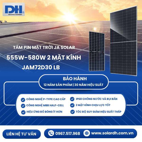 Các ưu điểm của tấm Pin 565W JA Solar