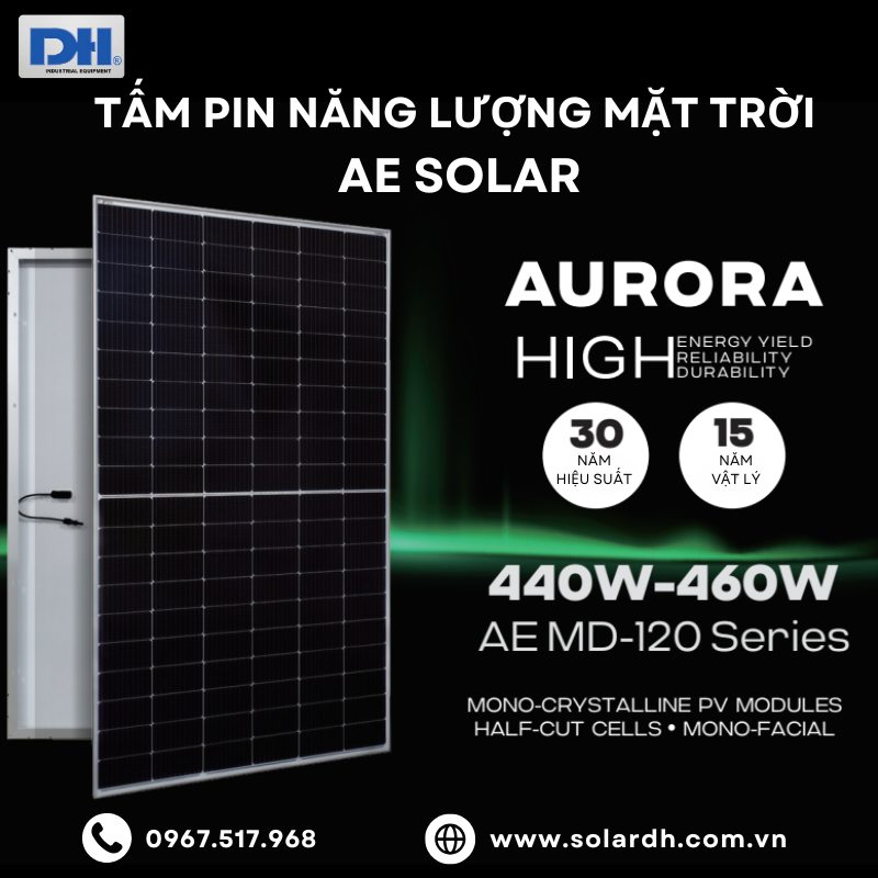 Tấm Pin năng lượng mặt trời AE Solar 450W