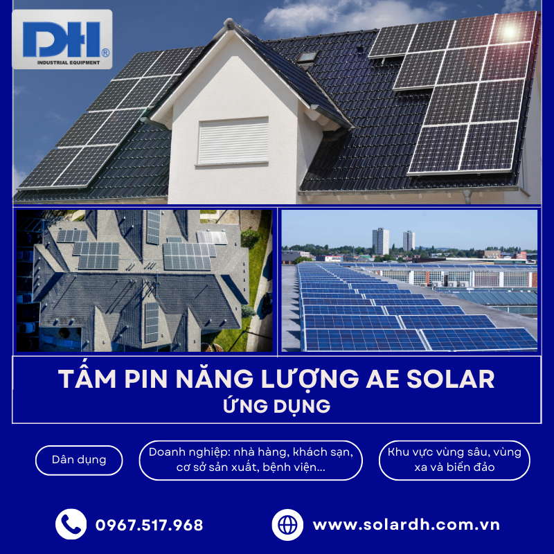 Ứng dụng của tấm Pin AE 455W