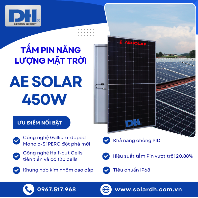 Các ưu điểm nổi bật của tấm Pin AE 450W