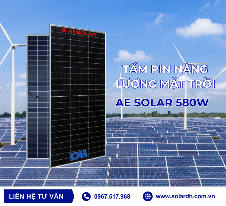 Tấm Pin năng lượng mặt trời AE Solar 580W