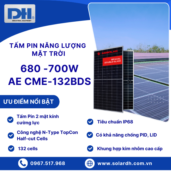 Ưu điểm nổi bật tấm Pin AE 700W