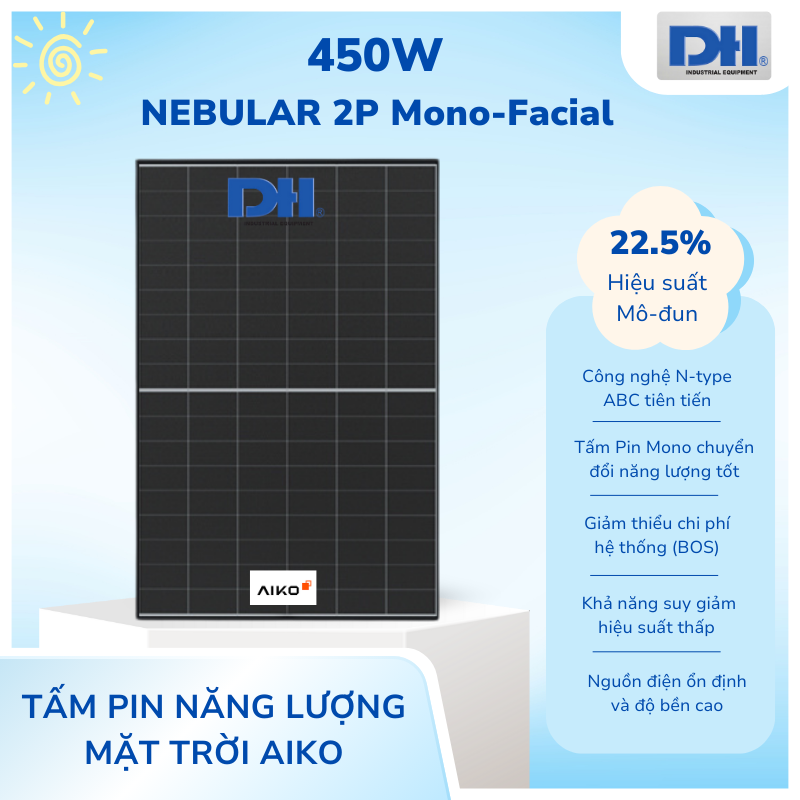 Các ưu điểm nổi bật của tấm Pin năng lượng 450W