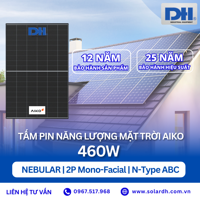 Tấm Pin năng lượng mặt trời Aiko 460W