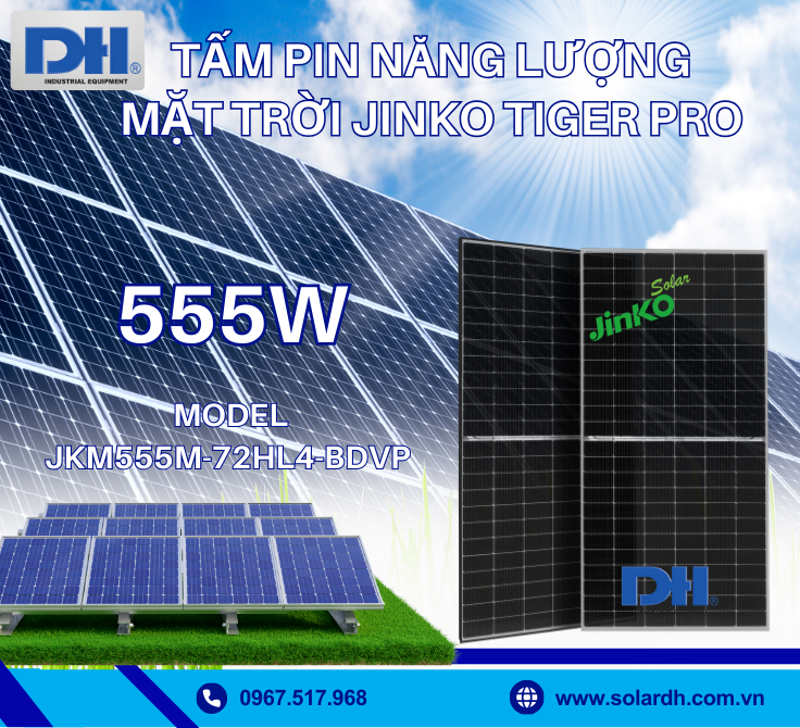 Tấm Pin năng lượng mặt trời Jinko 555W