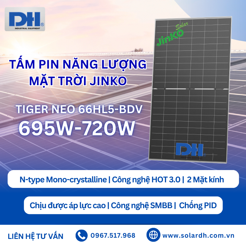 Tính năng nổi bật của tấm Pin Jinko 715W 66HL5-BDV