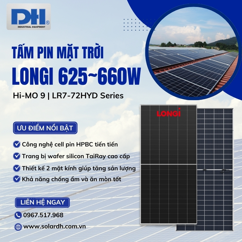 Các ưu điểm nổi bật tấm Pin LONGi Hi-MO 9