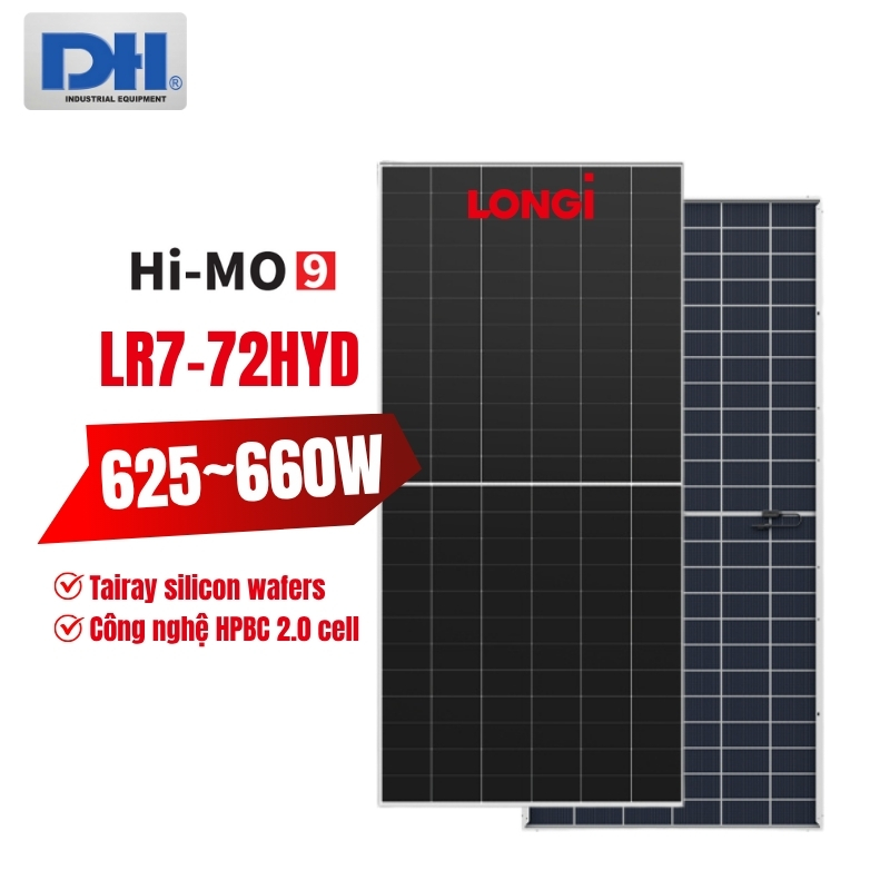 Tấm Pin năng lượng mặt trời LONGi 640W Hi-MO 9