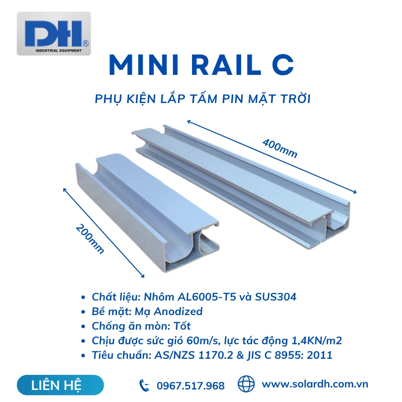 Thanh nhôm mini rail C 