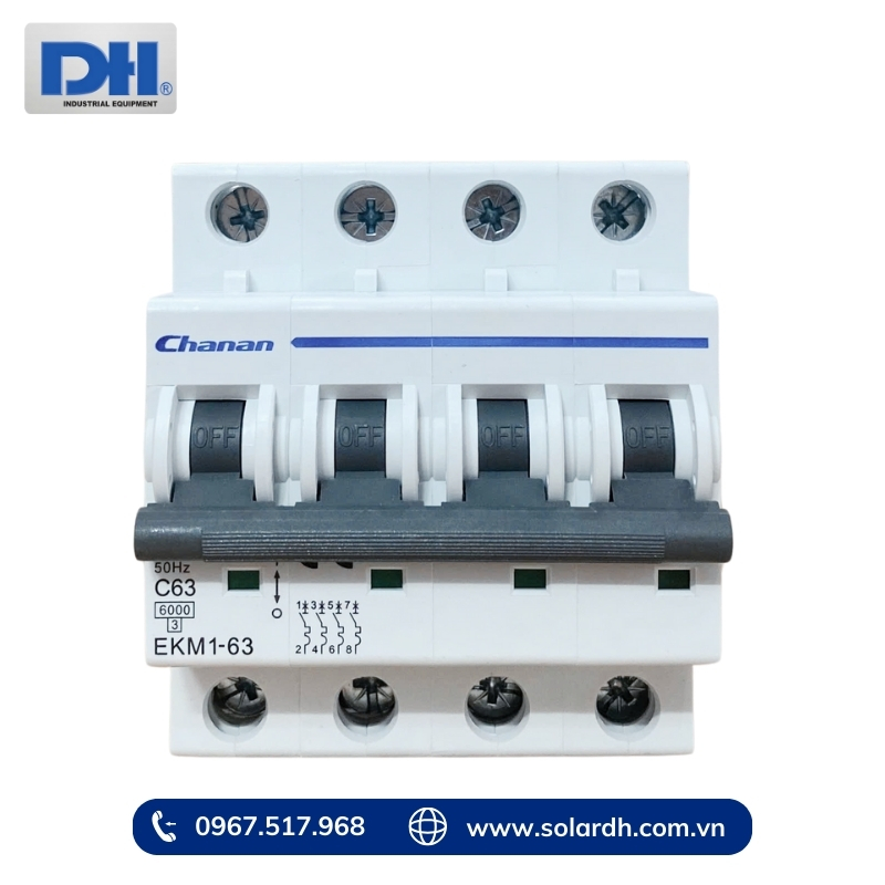 Thiết bị đóng cắt điện Chanan MCB AC 63A 4P