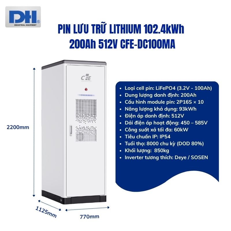 Thông số kỹ thuật CFE-DC100MA