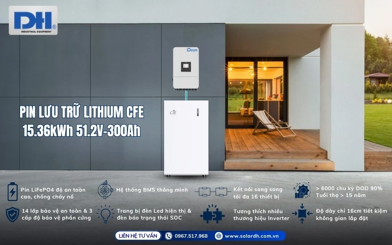Tính năng nổi bật pin lưu trữ CFE 15.36kWh