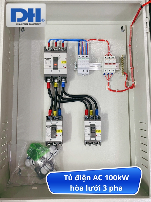Tủ điện năng lượng mặt trời 100kW hòa lưới AC