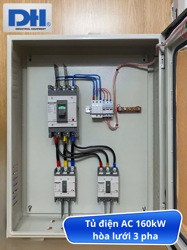 Tủ điện năng lượng mặt trời 160kW hòa lưới 3 pha