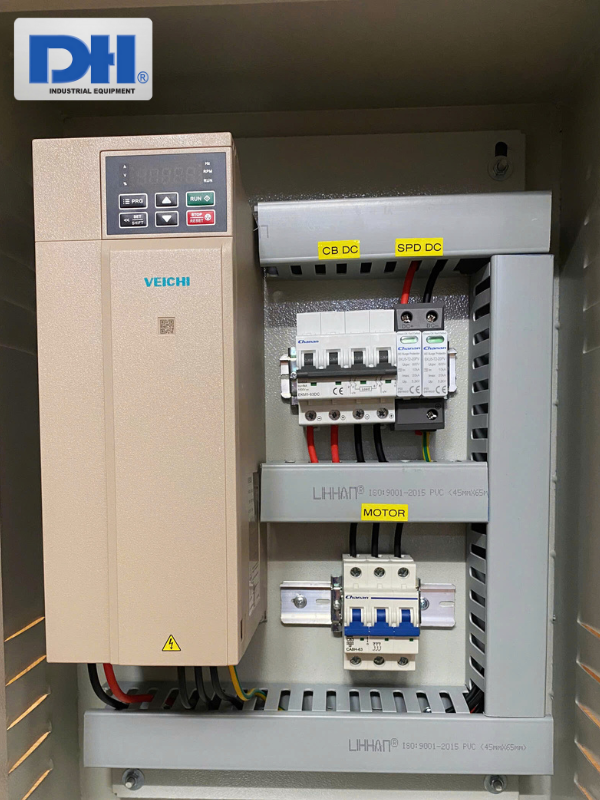 Tủ điện biến tần bơm 7.5kW 3 pha Veichi