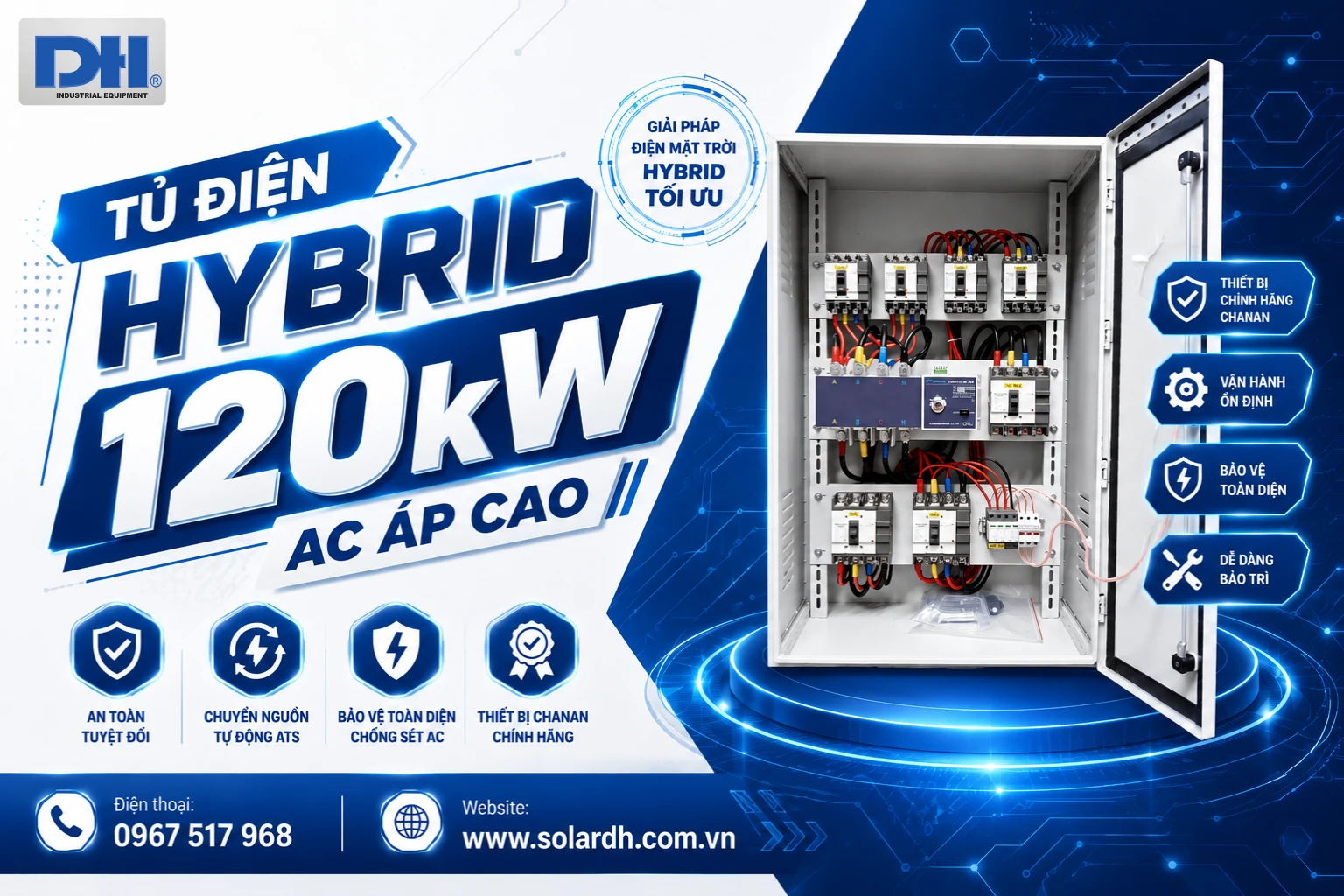 Tủ điện Hybrid 120kW AC Áp Cao
