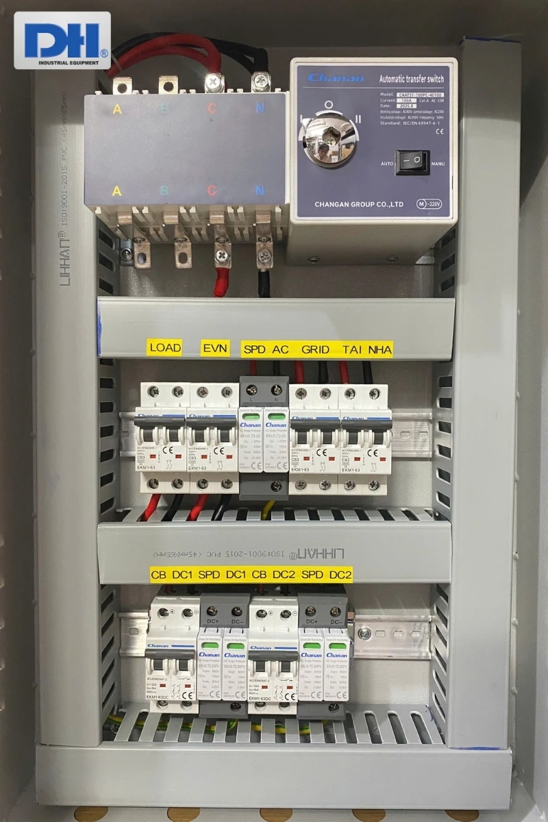 Tủ điện 8-10kW lắp ATS Chanan