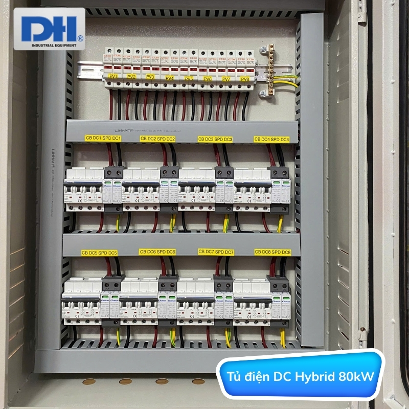 Tủ điện mặt trời DC 80kW Hybrid