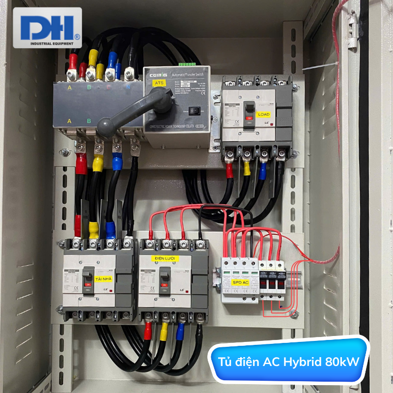 Tủ điện năng lượng mặt trời 80kW Hybrid AC