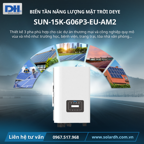 Ứng dụng biến tần hòa lưới bám tải SUN-15K-G06P3-EU-AM2
