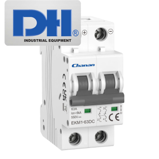 Thiết bị đóng cắt điện Chanan MCB DC 2P 63A EKM1-63DC