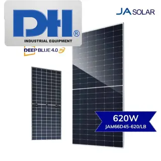 Tấm Pin Mặt Trời JA 620W 2 Mặt Kính | JAM66D45-620/LB