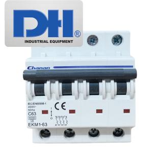 Thiết bị đóng cắt điện 3 pha Chanan MCB AC 63A 4P| EKM1-63