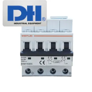Thiết Bị Đ&oacute;ng Cắt MCB DC 4P 32A 1000VDC 6kA WESTLEC