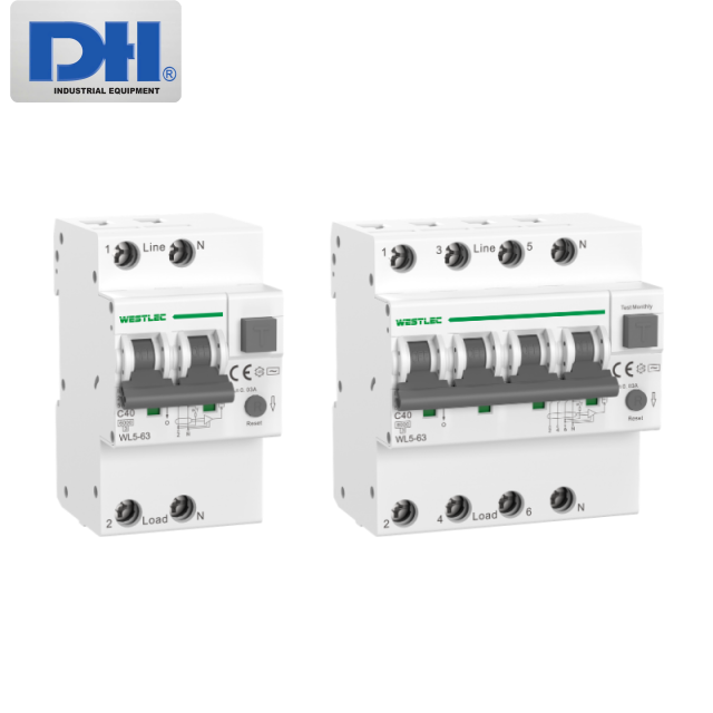 RCBO Westlec WL5-63 &ndash; Aptomat Chống Giật, Qu&aacute; Tải V&agrave; Ngắn Mạch