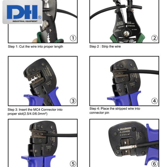 Bộ kìm bấm giắc MC4 Leader