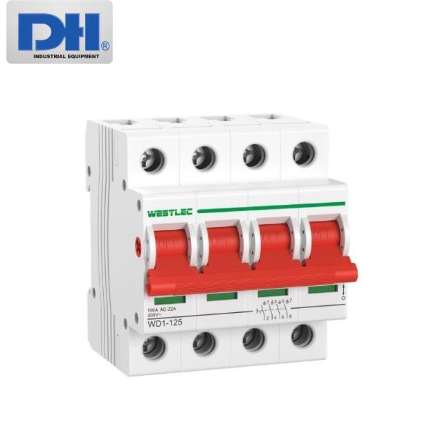 Cầu Dao C&aacute;ch Ly WD1-125 WESTLEC 25A-125A 1P/2P/3P/4P