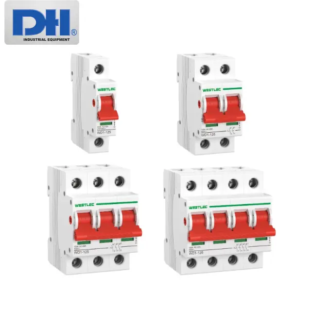 Cầu Dao C&aacute;ch Ly WD1-125 WESTLEC 25A-125A 1P/2P/3P/4P