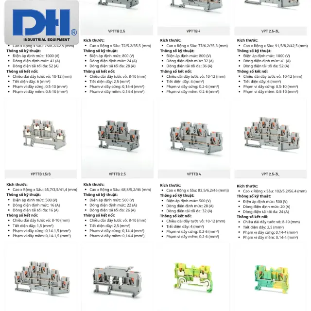 Cầu Đấu Push-in (Push-in Wire Terminal Blocks)