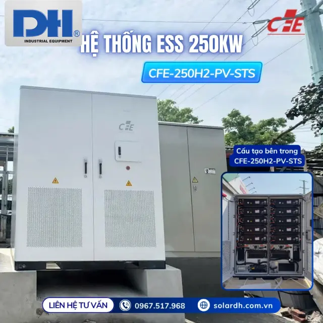 Hệ Thống Lưu Trữ Năng Lượng 250kW 8.000 Chu Kỳ | ESS CFE-250H2-PV-STS