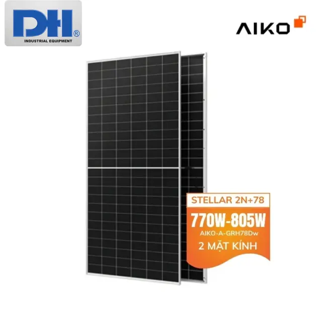 Tấm Pin Năng Lượng Mặt Trời AIKO 650W 2 Mặt K&iacute;nh &ndash; Hiệu Suất 24.4%