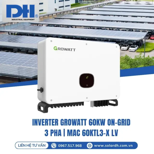 Inverter Growatt 60kW 3 Pha Hòa Lưới MAC 60KTL3-X LV